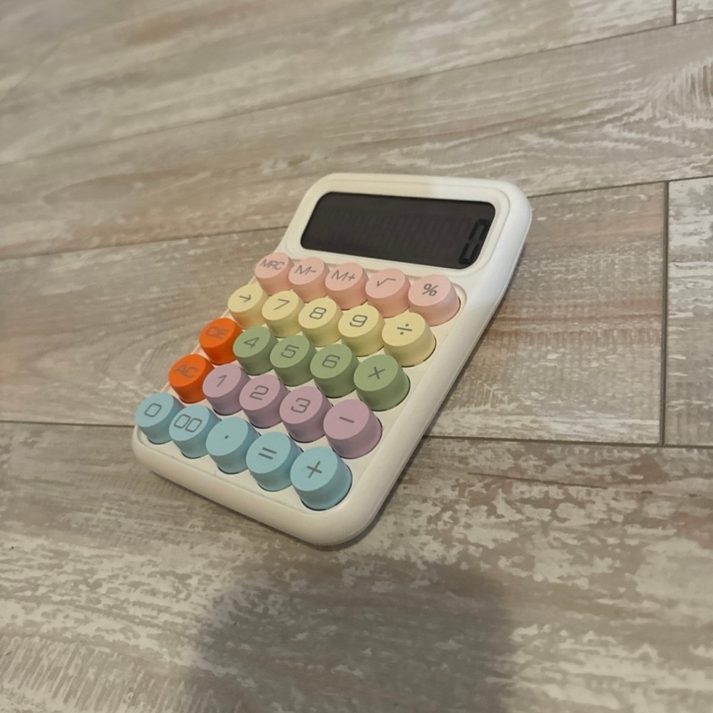 White Colorful Calculator